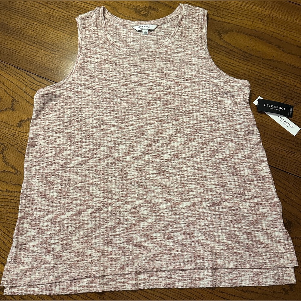 Liverpool Los Angeles NWT Women’s Sleeveless Scoop Neck Knit Tank-Large
